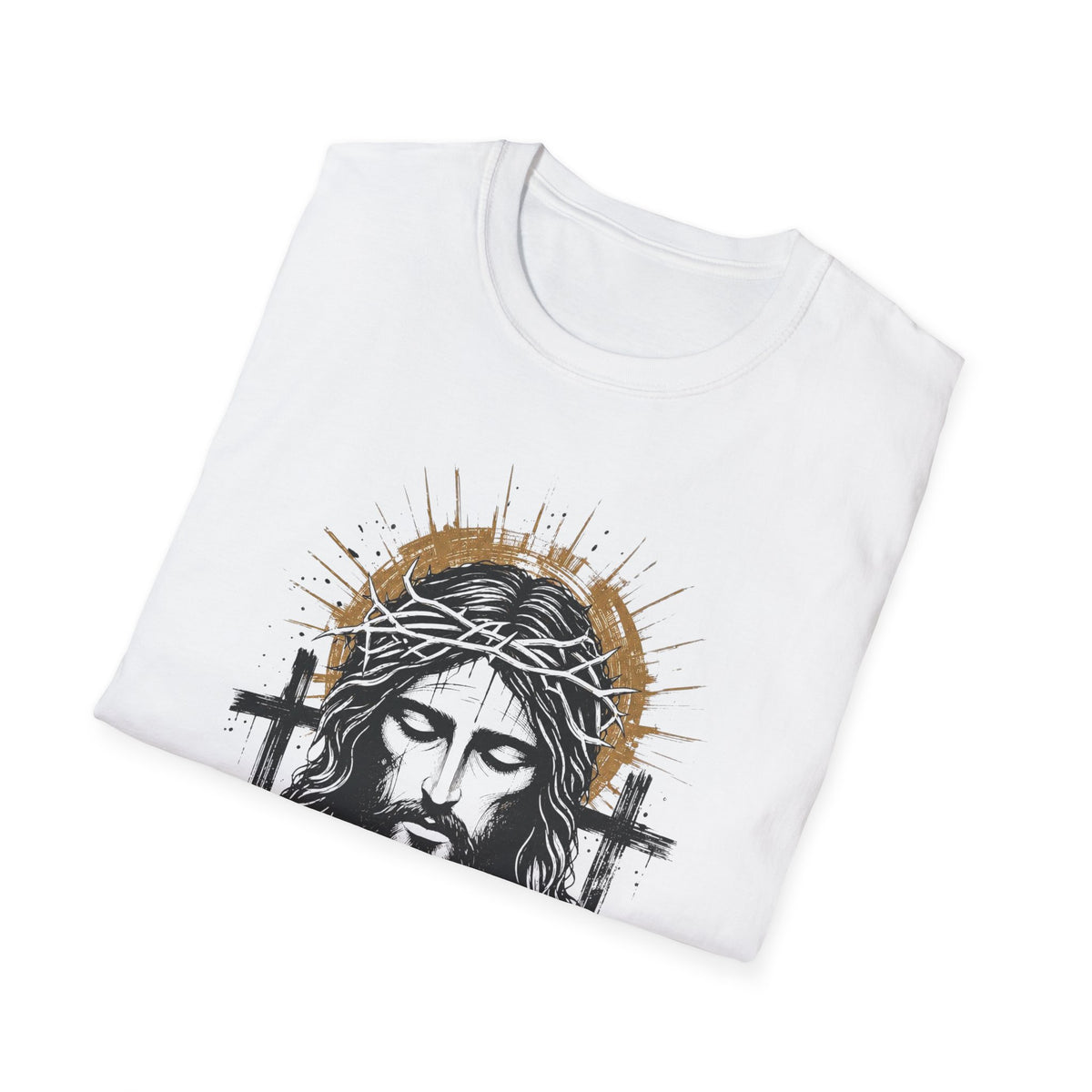 Jesus Portrait T-Shirt — "All Glory to Jesus" Christian Faith Tee
