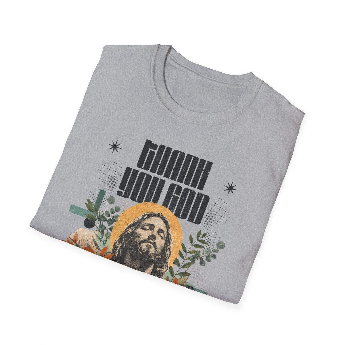 Christian T-Shirt — "Thank You God" Inspirational Jesus Graphic Tee