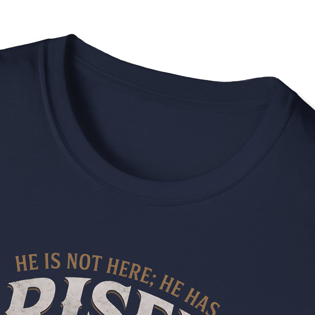 Risen Cross T-Shirt — "He Is Risen Just As He Said" Easter Christian Shirt