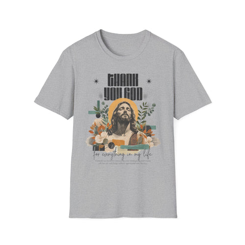 Christian T-Shirt — "Thank You God" Inspirational Jesus Graphic Tee