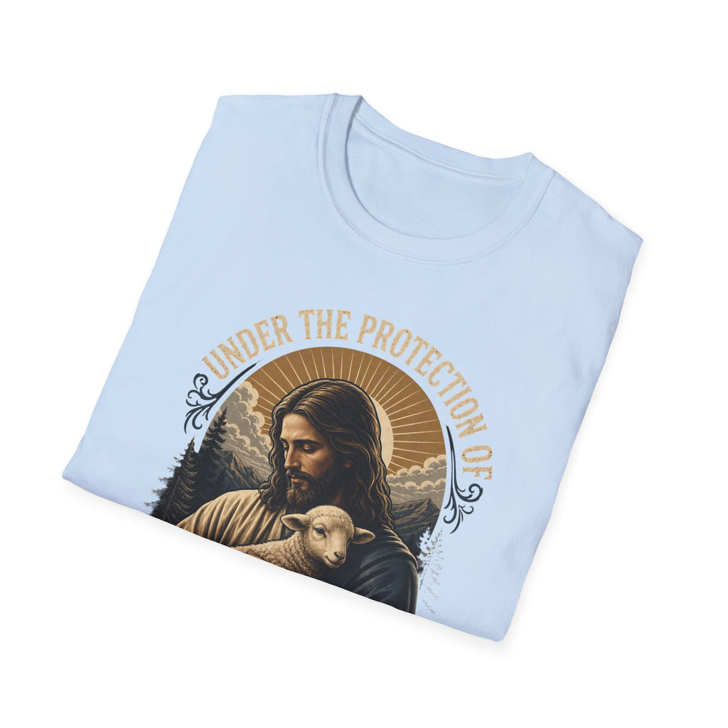 T-Shirt — "Under the Protection of Jesus Christ" Christian Graphic Tee