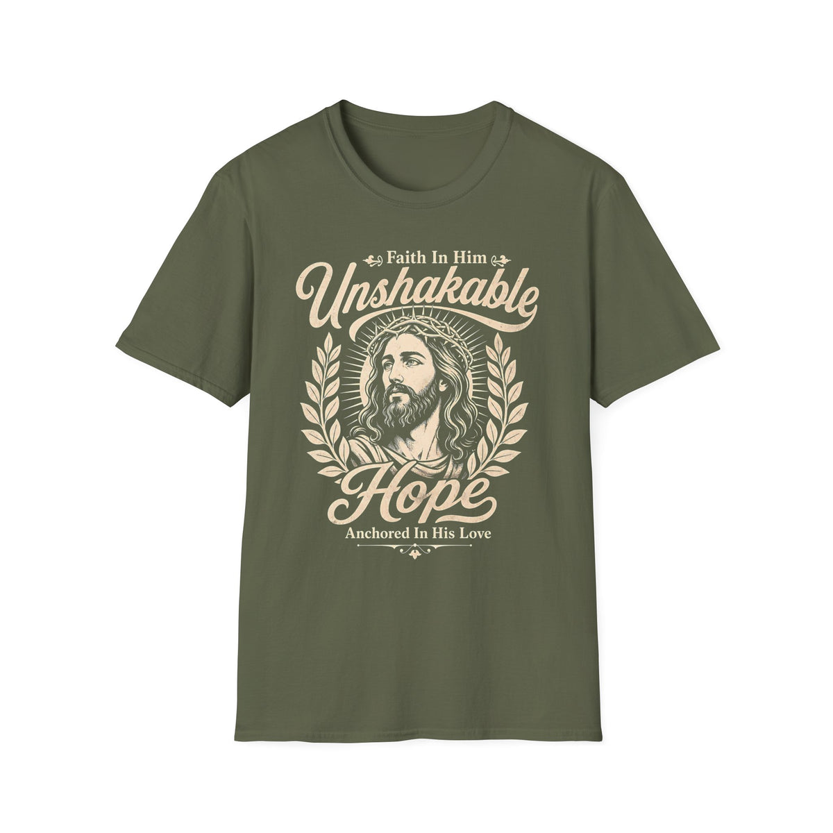 Christian T-Shirt — "Unshakable Hope" Faith in Him Graphic Tee