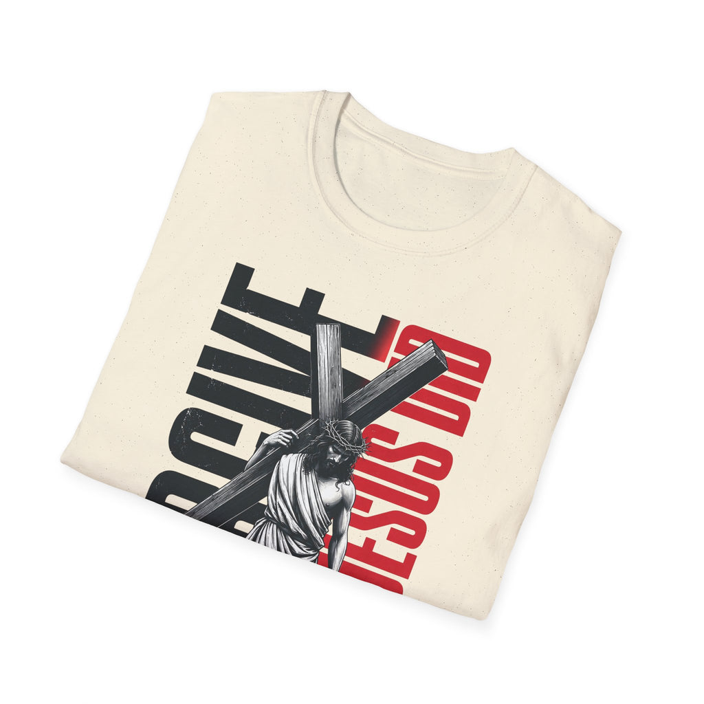 Forgive Like Jesus T-Shirt – Christian Faith Graphic Tee with Jesus Carrying Cross