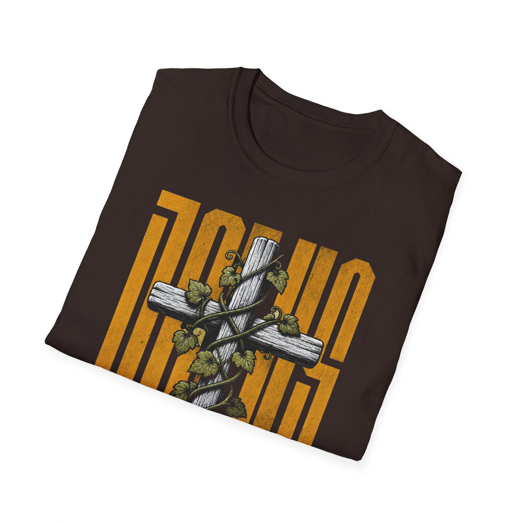 Jesus Cross T-Shirt - "The Light of the World" Christian Faith Tee (John 8:12)