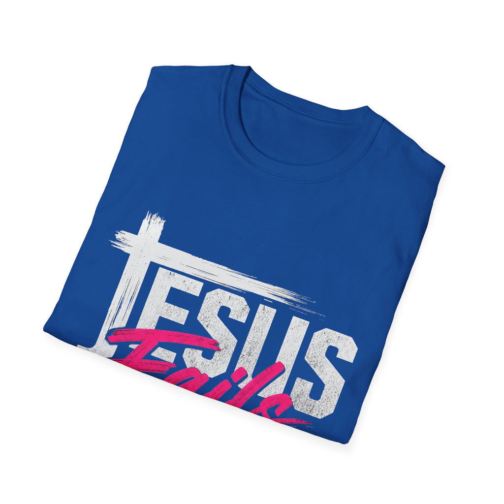 Jesus Never Fails T-Shirt — Christian Faith Inspirational Tee