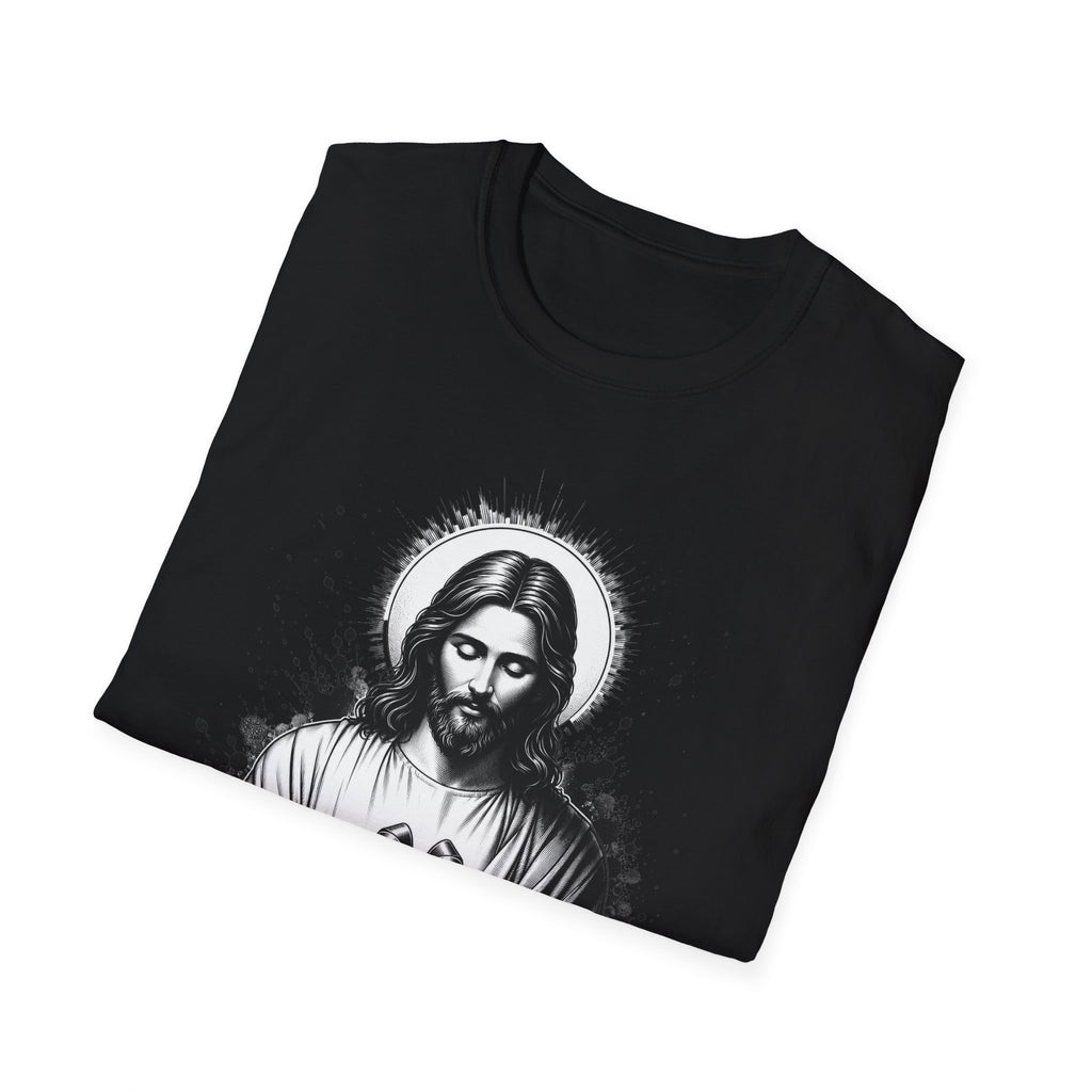Jesus Holding Gift T-Shirt — Religious Christian Faith Christmas Tee