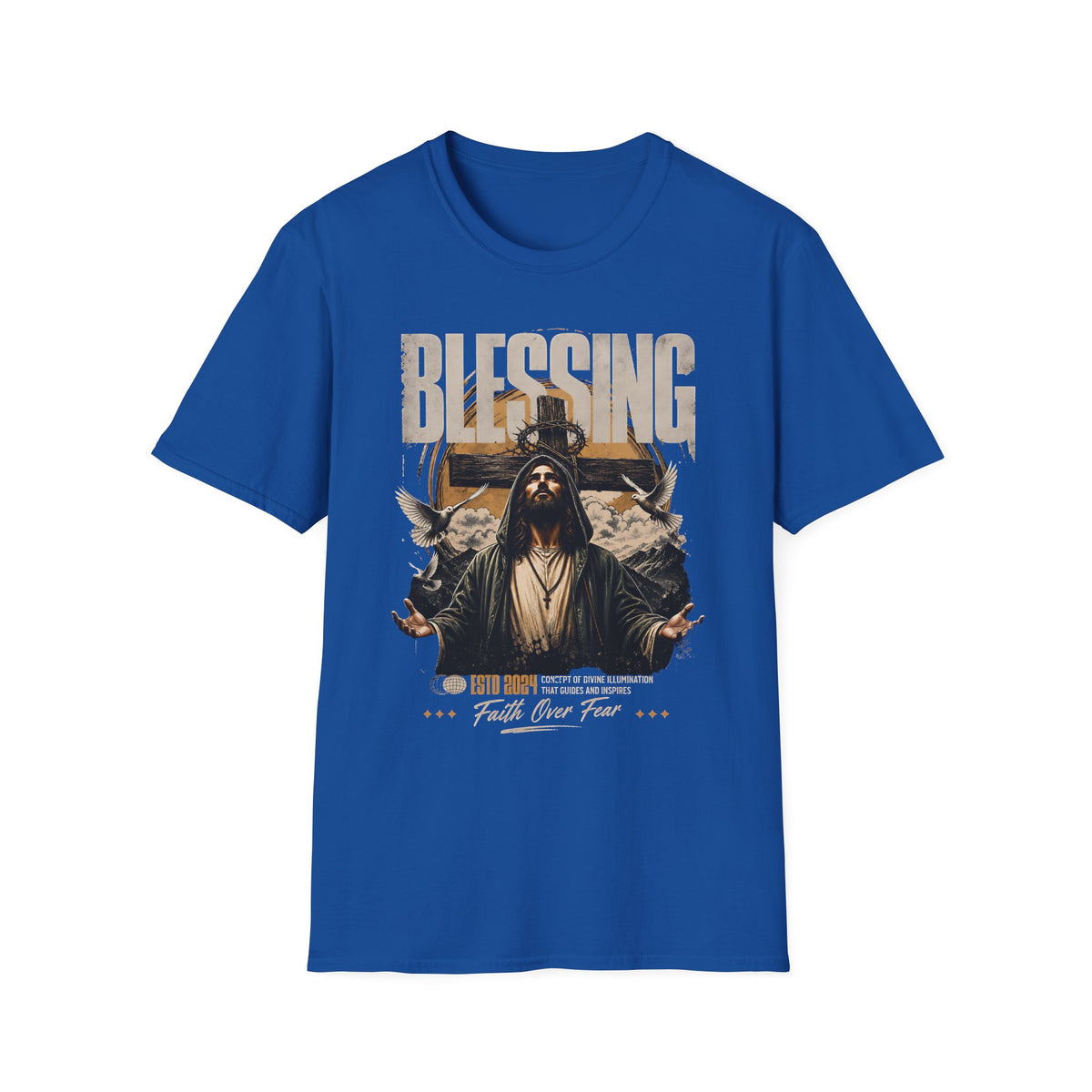 Blessing Jesus Graphic T-Shirt — Faith Over Fear Christian Tee
