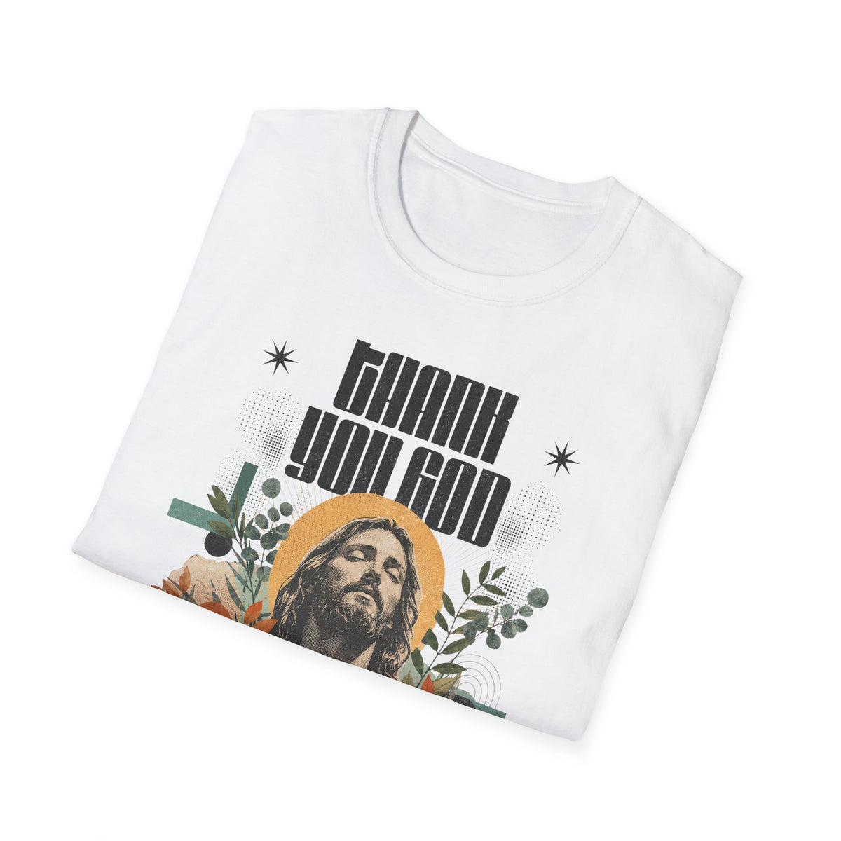 Christian T-Shirt — "Thank You God" Inspirational Jesus Graphic Tee