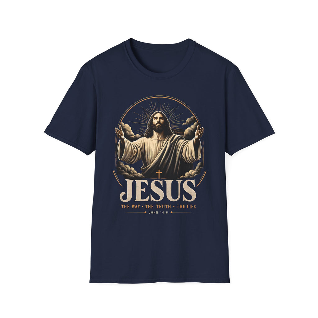 Jesus Graphic T-Shirt — "The Way, The Truth, The Life" Inspirational Christian Tee