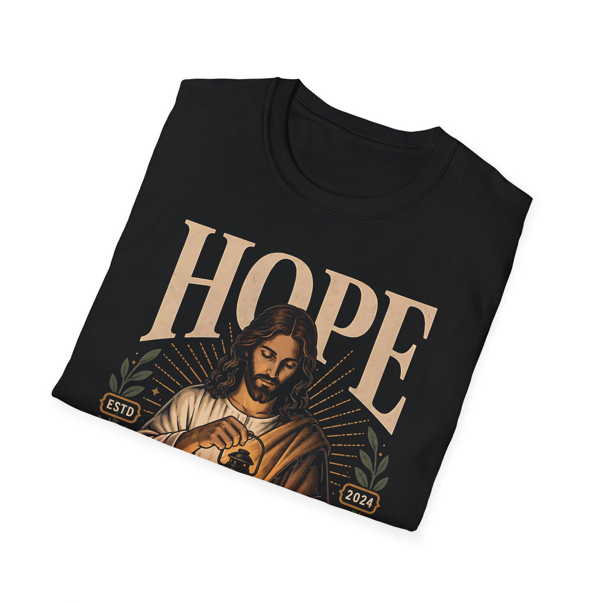 Hope Jesus T-Shirt — "Jesus, Light of Life" Christian Faith Tee