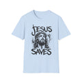 Jesus Saves T‑Shirt — Vintage Portrait Christian Faith Tee