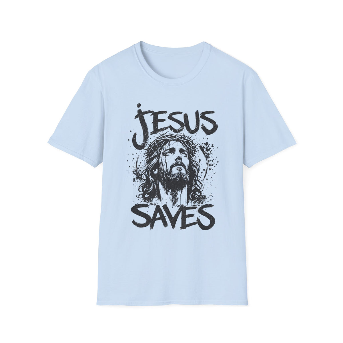 Jesus Saves T‑Shirt — Vintage Portrait Christian Faith Tee