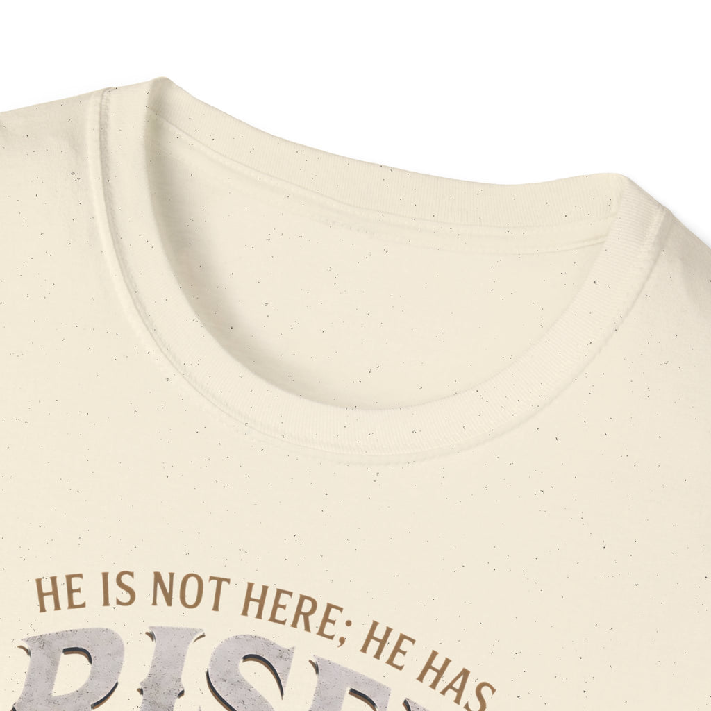 Risen Cross T-Shirt — "He Is Risen Just As He Said" Easter Christian Shirt