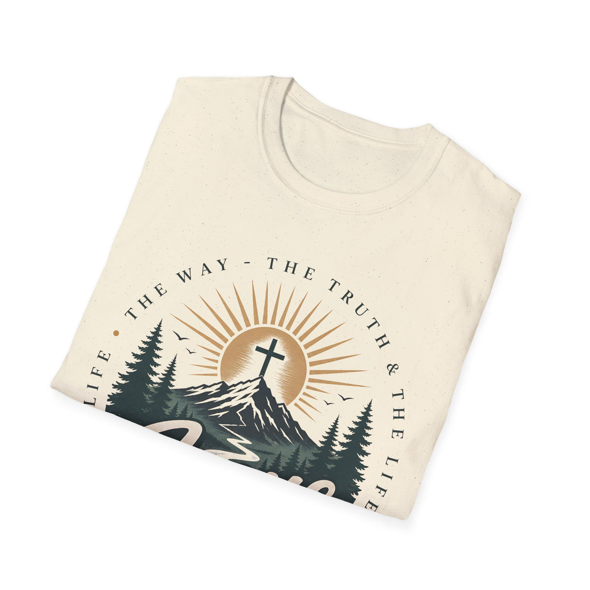 Jesus Mountain Cross T-Shirt — Faith Christian Graphic Tee
