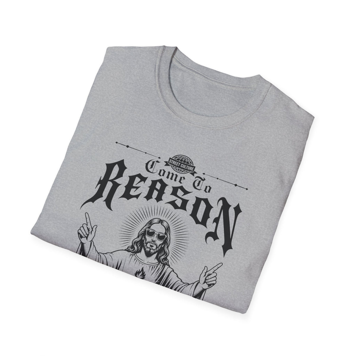 Come to Reason Graphic T-Shirt — Vintage Sacred Heart Jesus Illustration
