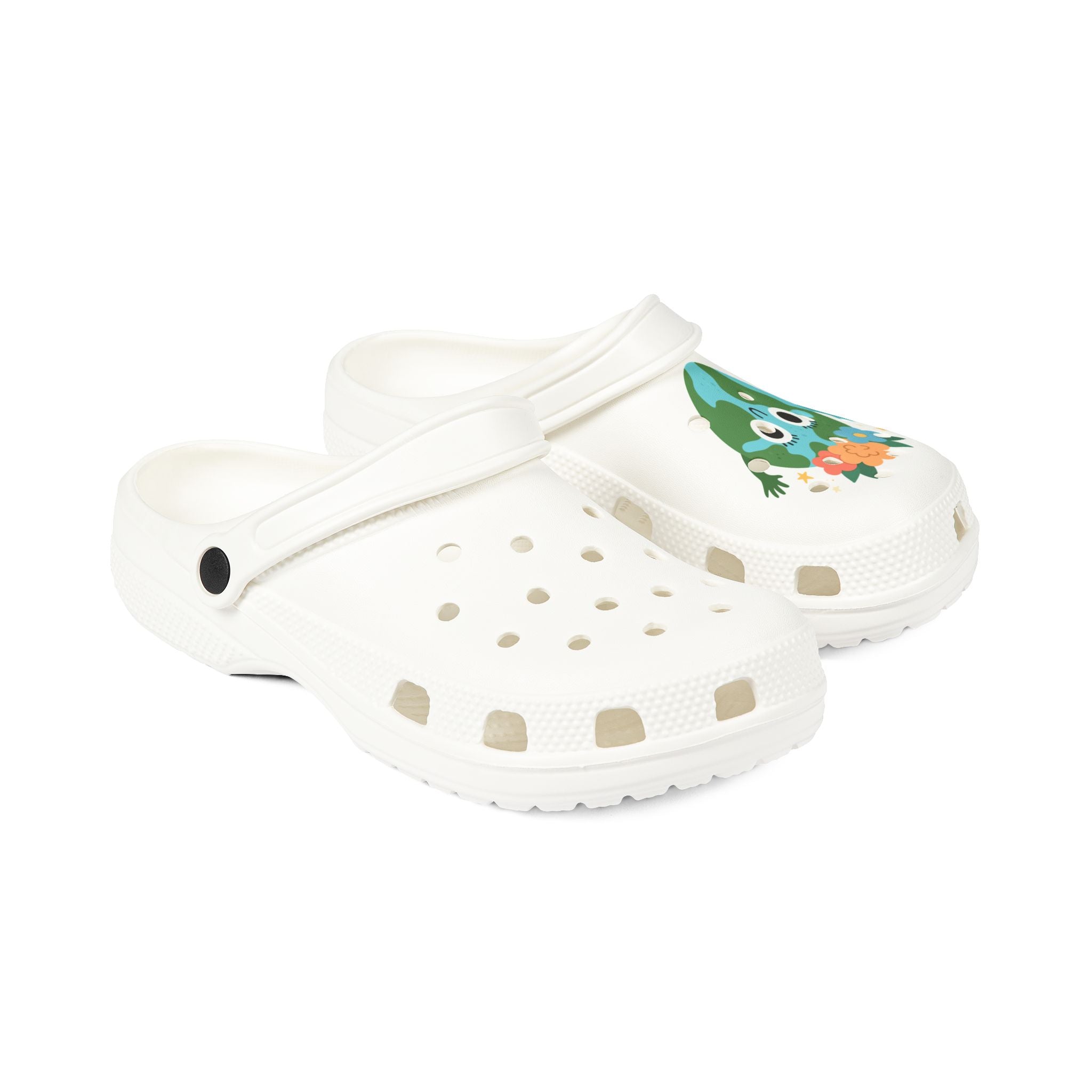 Earth Cartoon EVA Clogs — Cute Floral Planet Slip-On Shoes