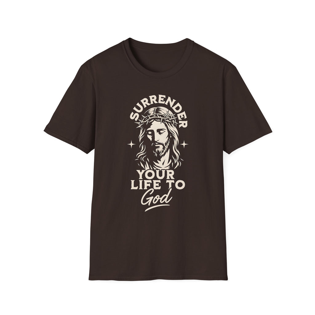 Surrender Your Life to God T-Shirt — Christian Jesus Faith Graphic Tee