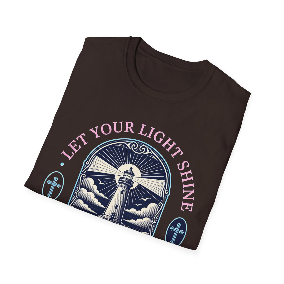 Faith Over Fear Lighthouse T-Shirt — "Let Your Light Shine" Christian Graphic Tee