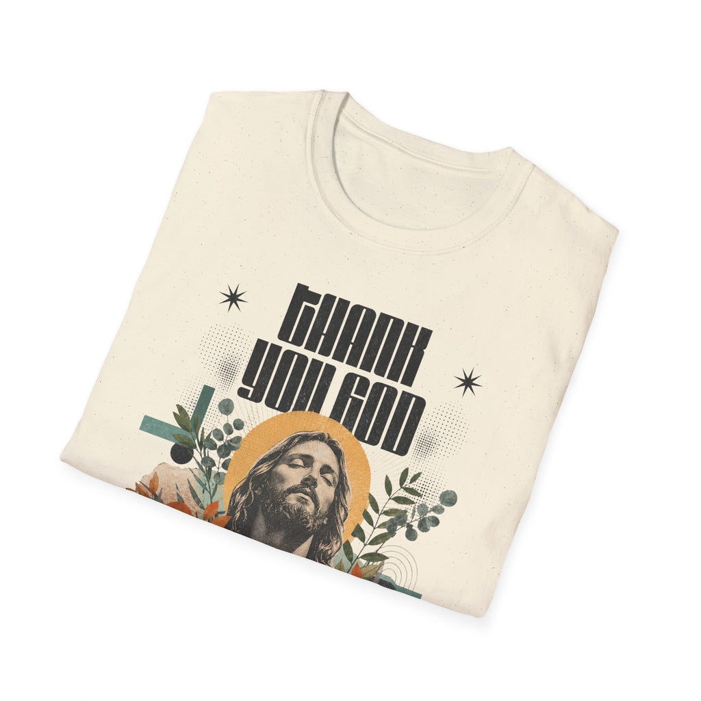 Christian T-Shirt — "Thank You God" Inspirational Jesus Graphic Tee