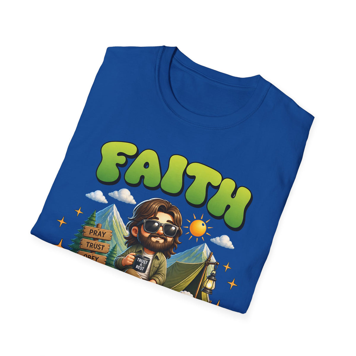 Faith Moves Mountains T-Shirt — Christian Camping Graphic Tee