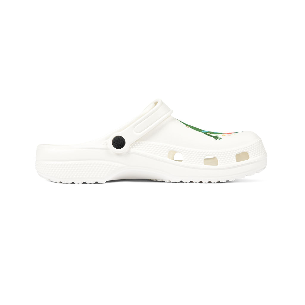 Zuecos de EVA con diseño de la Tierra de dibujos animados — Zapatos sin cordones con estampado floral del planeta