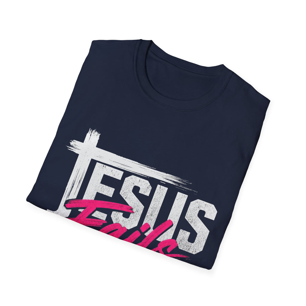 Jesus Never Fails T-Shirt — Christian Faith Inspirational Tee