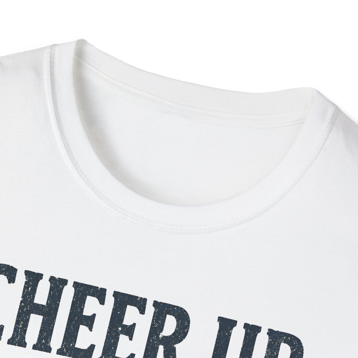 Cheer Up Christian T‑Shirt — John 16:33 Cross Design