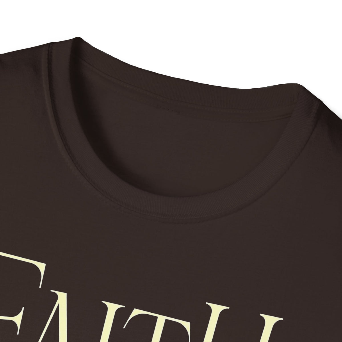 Faith Graphic T-Shirt — Cross & Mountains Christian Tee (Trust • Believe • Receive)