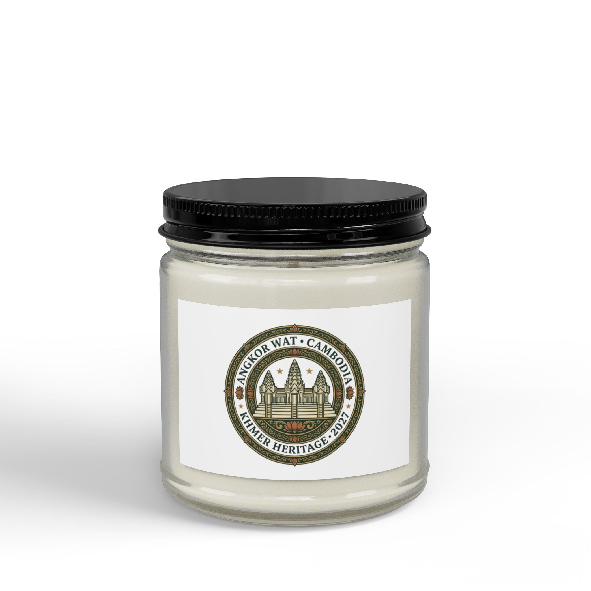 Amber Jar Soy Candle — Heritage Scented Candle with Black Lid (4oz & 9oz)