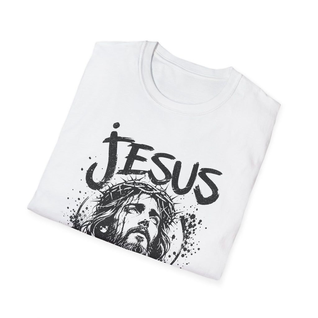 Jesus Saves T‑Shirt — Vintage Portrait Christian Faith Tee