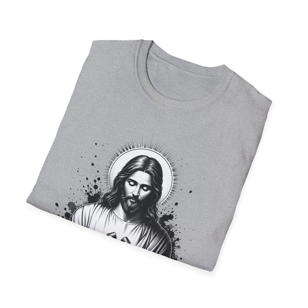 Jesus Holding Gift T-Shirt — Religious Christian Faith Christmas Tee