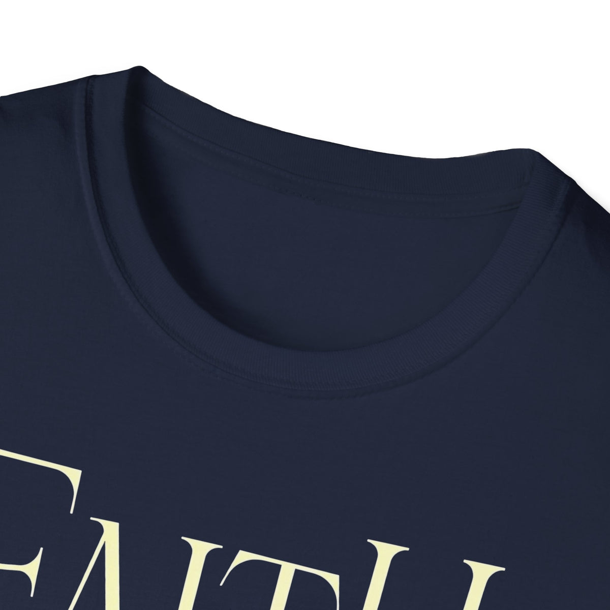 Faith Graphic T-Shirt — Cross & Mountains Christian Tee (Trust • Believe • Receive)