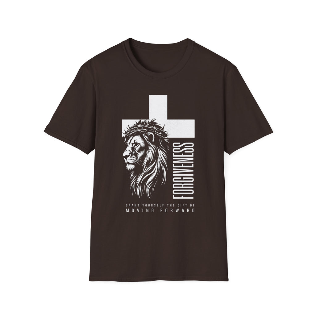 Forgiveness Lion Cross T-Shirt — Christian Faith Inspirational Tee