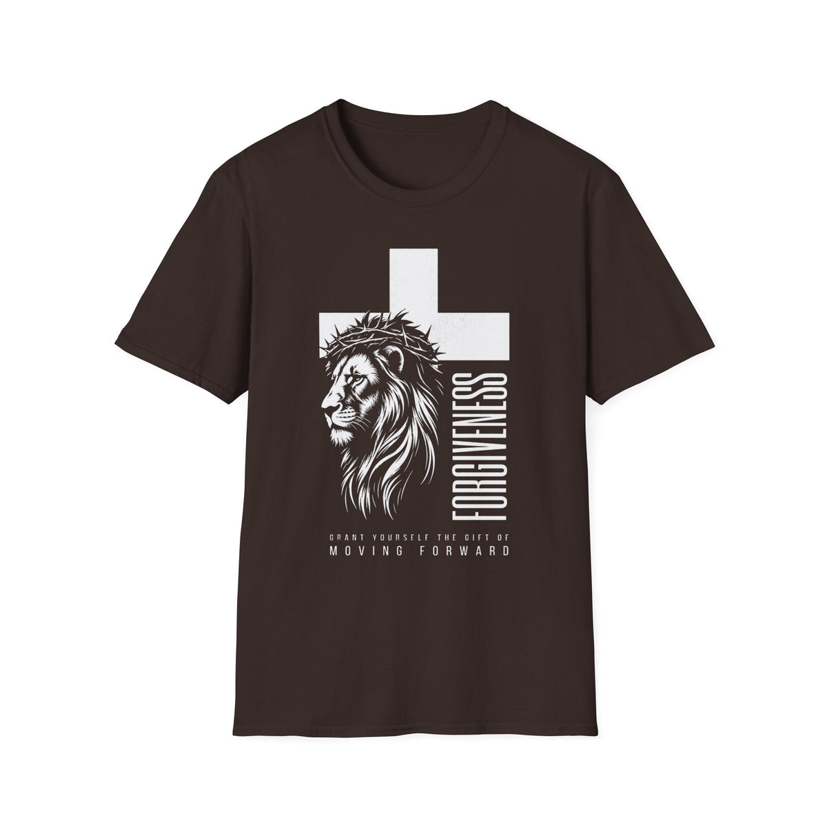 Forgiveness Lion Cross T-Shirt — Christian Faith Inspirational Tee
