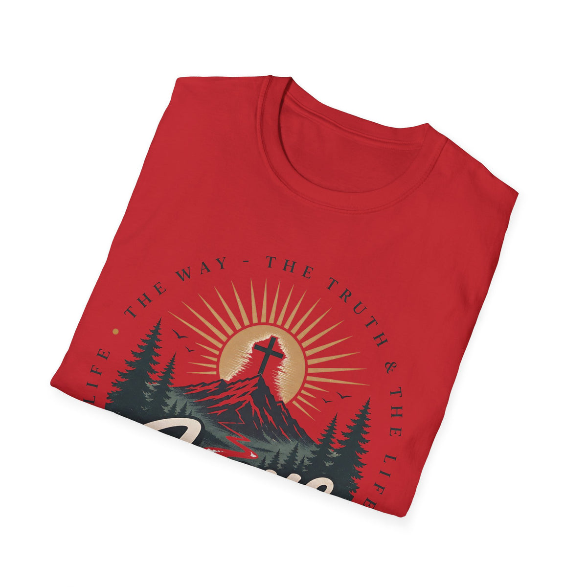 Jesus Mountain Cross T-Shirt — Faith Christian Graphic Tee