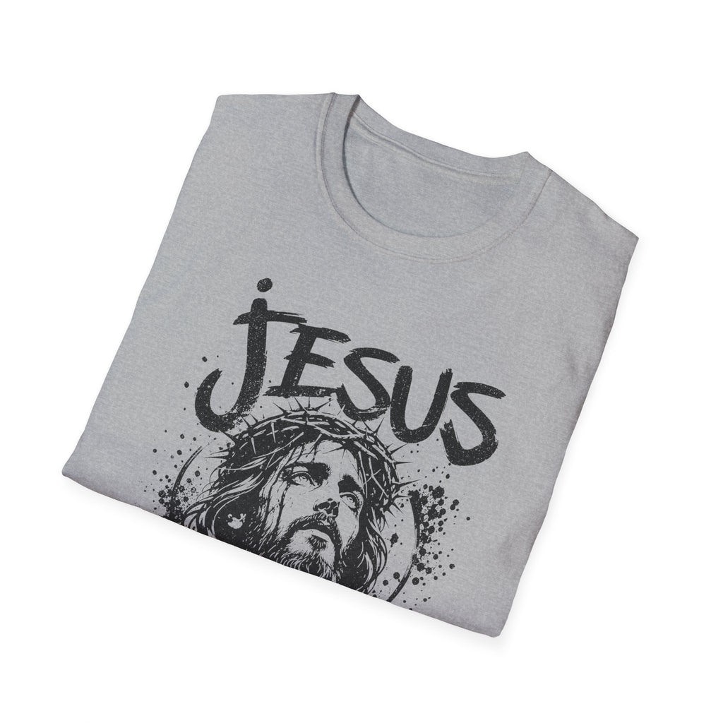 Jesus Saves T‑Shirt — Vintage Portrait Christian Faith Tee