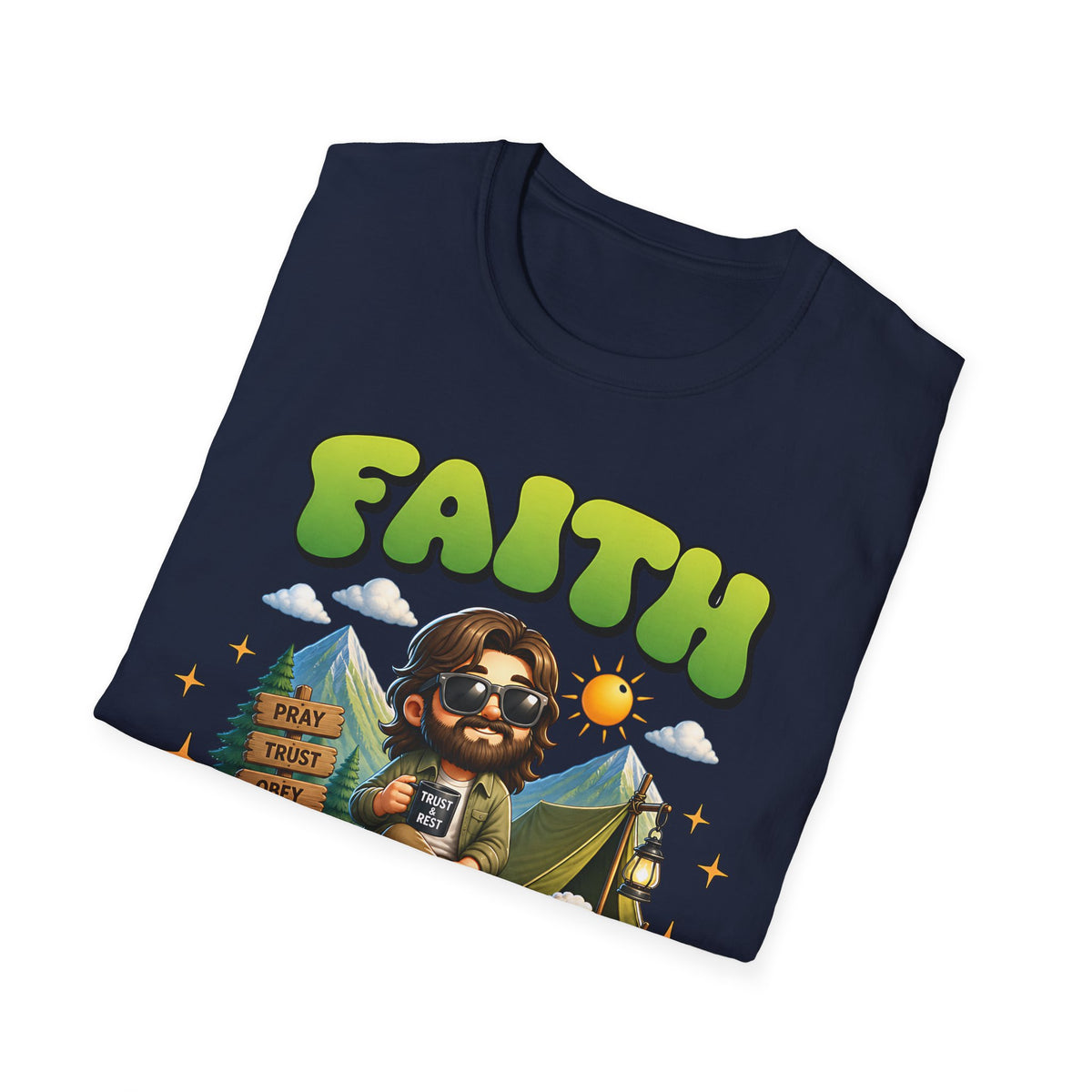 Faith Moves Mountains T-Shirt — Christian Camping Graphic Tee