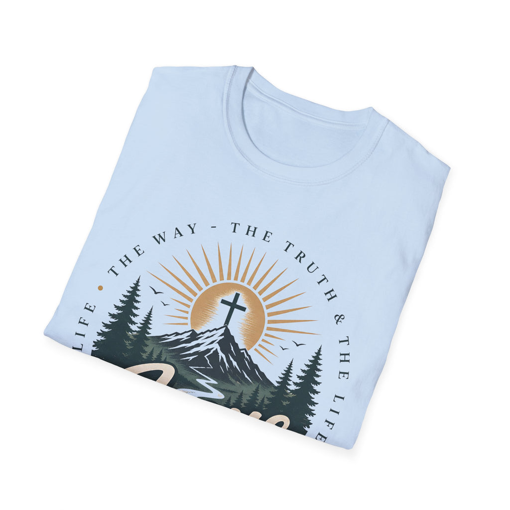 Jesus Mountain Cross T-Shirt — Faith Christian Graphic Tee