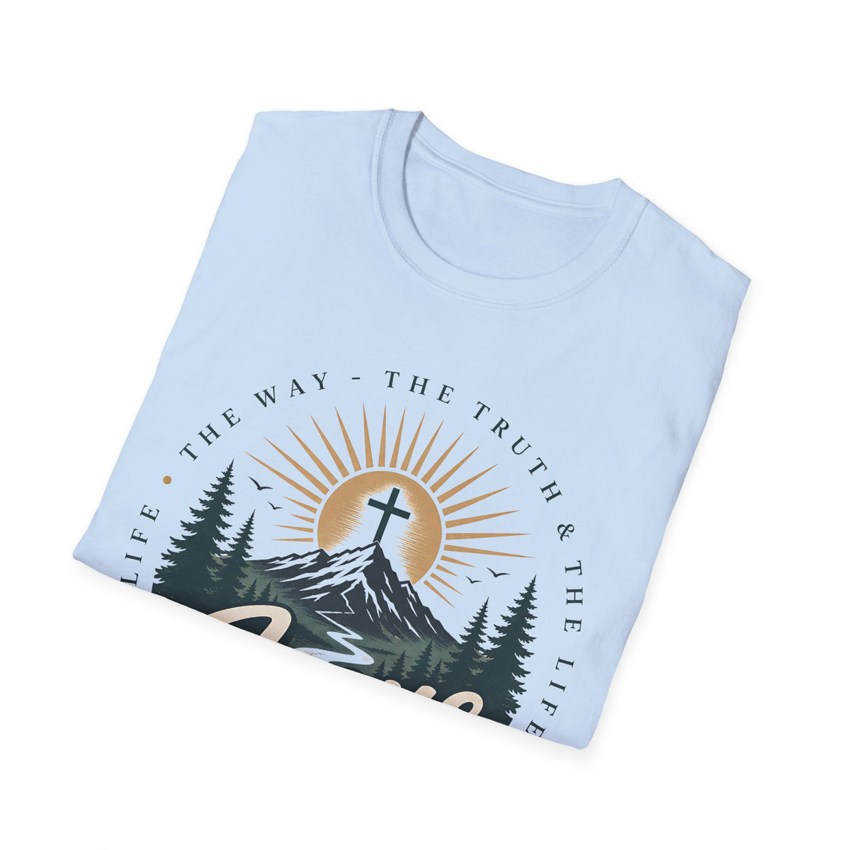 Jesus Mountain Cross T-Shirt — Faith Christian Graphic Tee