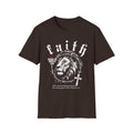 Faith Lion T-Shirt – 'God Is With Us' Christian Tee, Crown of Thorns Cross Design