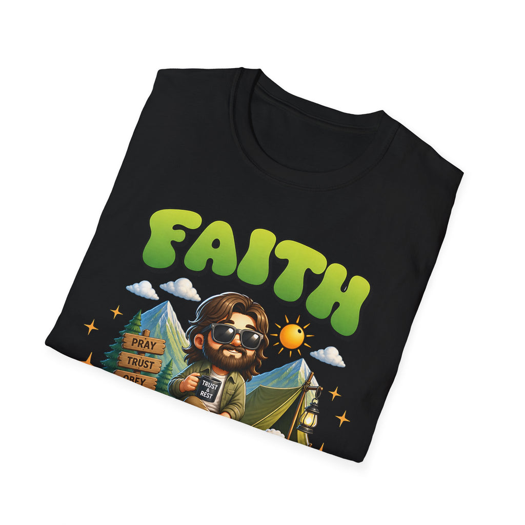 Faith Moves Mountains T-Shirt — Christian Camping Graphic Tee