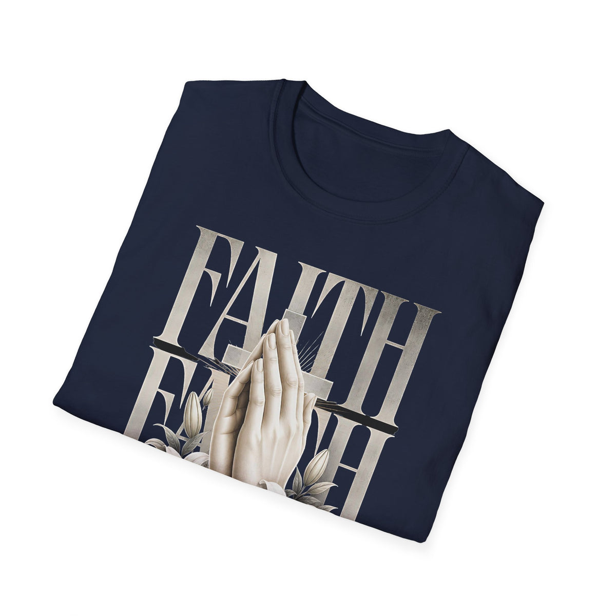 Faith Prayer Hands T-Shirt — Christian Inspirational Tee
