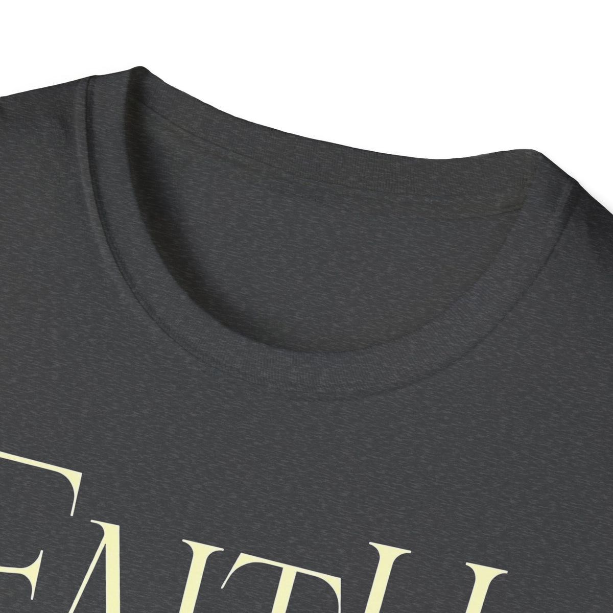 Faith Graphic T-Shirt — Cross & Mountains Christian Tee (Trust • Believe • Receive)