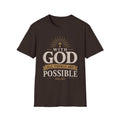With God All Things Are Possible T-Shirt — Christian Faith Inspirational Tee