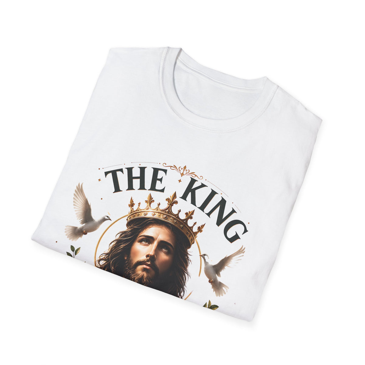Jesus The King T-Shirt — Christian Faith Graphic Tee, ‘The King Jesus’ Inspirational Religious Shirt for Church & Gifts