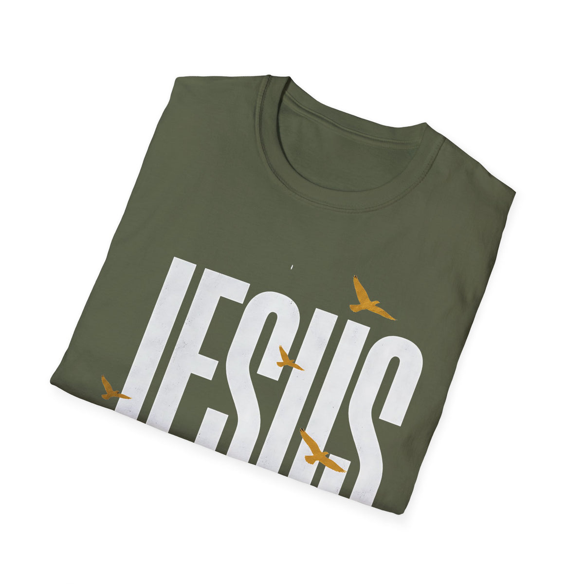 Jesus Path T-Shirt — Christian Faith Graphic Tee with Birds
