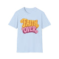 Faith Over Retro Flower T-Shirt — Inspirational Christian Tee