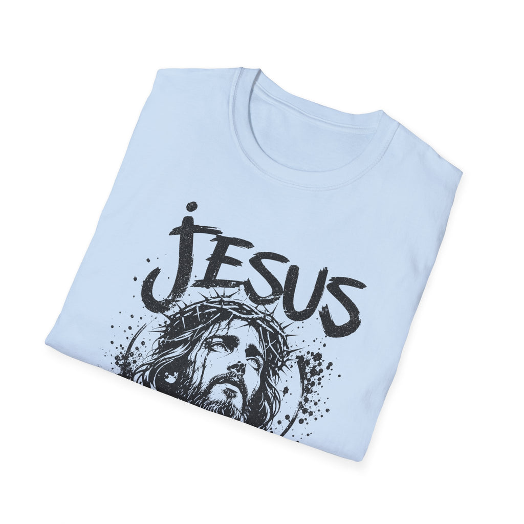 Jesus Saves T‑Shirt — Vintage Portrait Christian Faith Tee