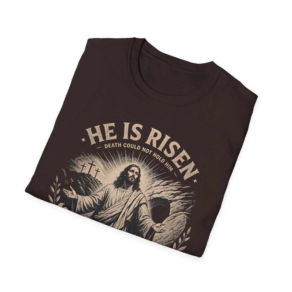 He Is Risen Christian T-Shirt — Victory Over Death Easter Jesus Tee
