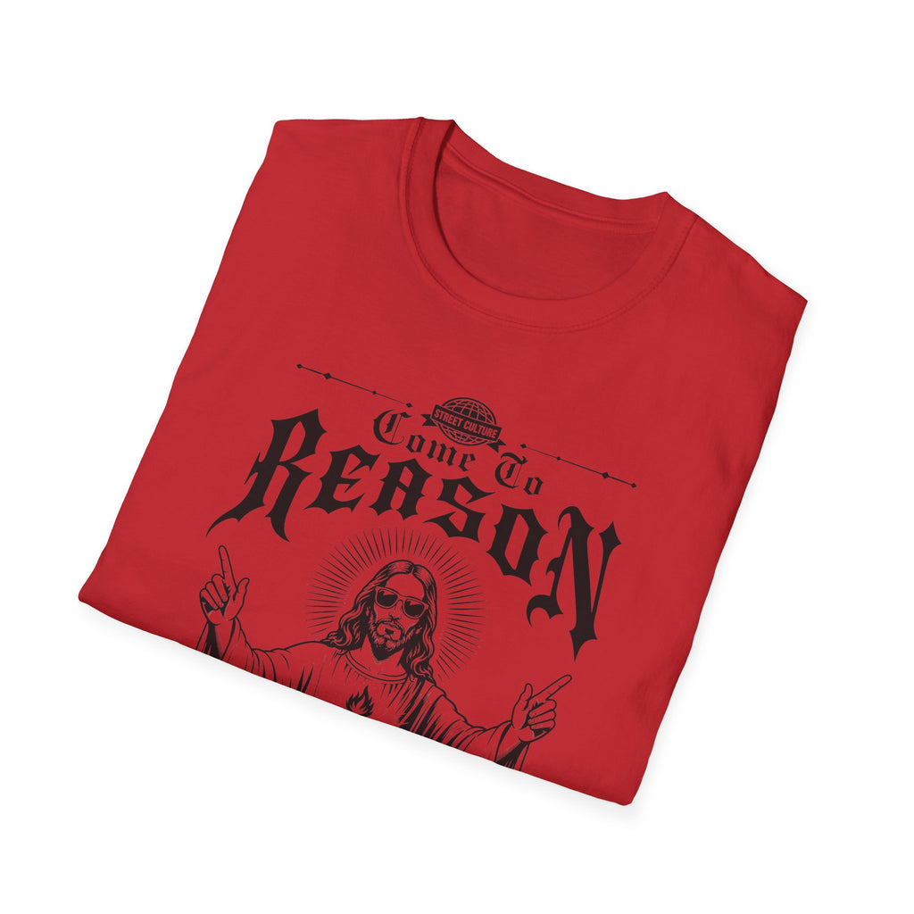 Come to Reason Graphic T-Shirt — Vintage Sacred Heart Jesus Illustration
